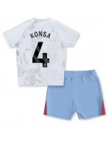 Aston Villa Ezri Konsa #4 Vieraspaita Lasten 2023-24 Lyhythihainen (+ shortsit)